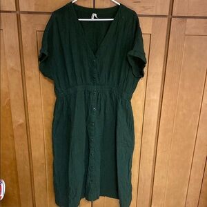 Pact 100% organic cotton midi dress relaxed fit boho bohemian